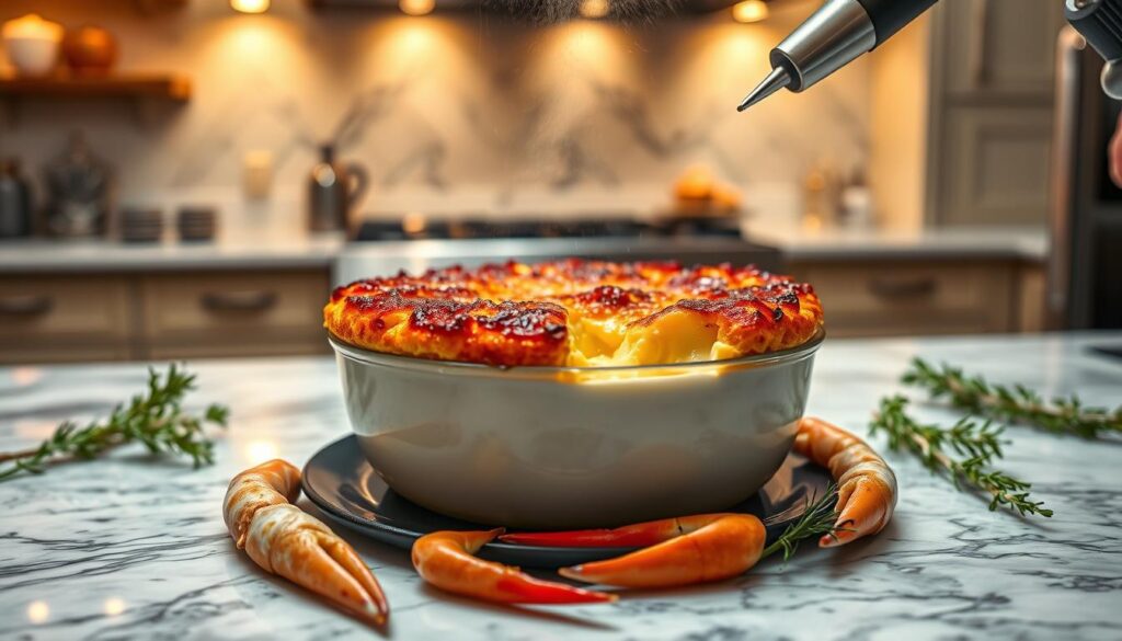 Crab Brulee Baking Technique